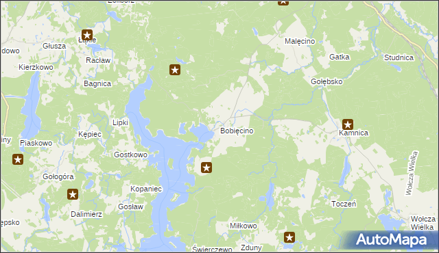 mapa Bobięcino, Bobięcino na mapie Targeo