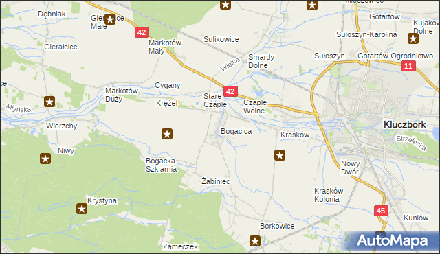 mapa Bogacica, Bogacica na mapie Targeo