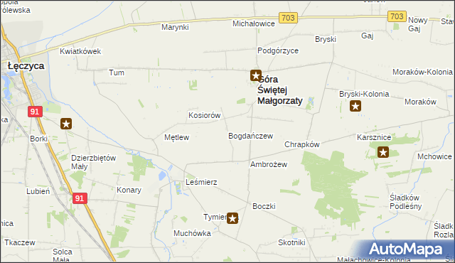mapa Bogdańczew, Bogdańczew na mapie Targeo