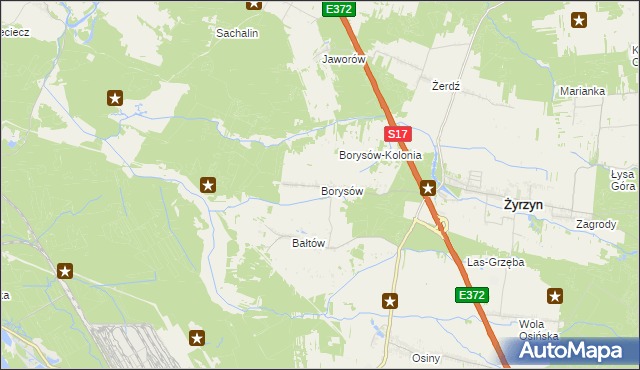 mapa Borysów, Borysów na mapie Targeo