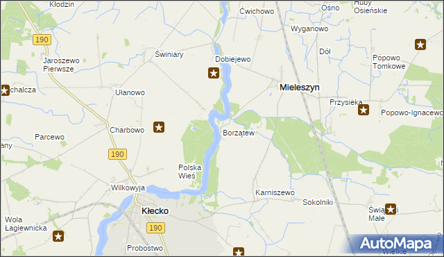 mapa Borzątew, Borzątew na mapie Targeo