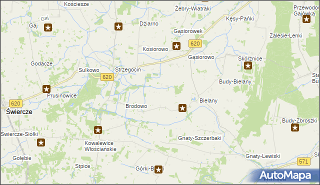 mapa Brodowo-Wity, Brodowo-Wity na mapie Targeo