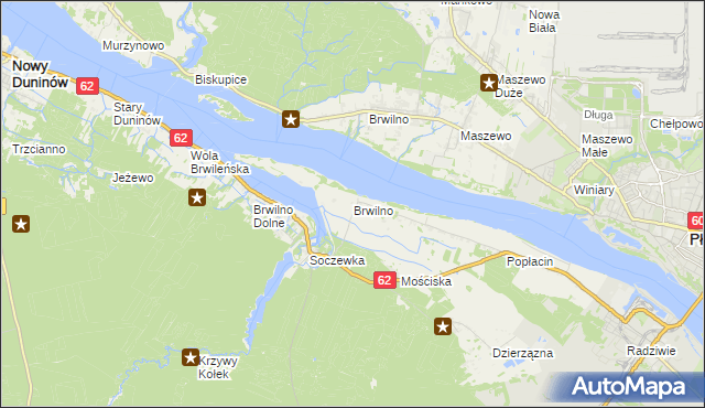 mapa Brwilno gmina Nowy Duninów, Brwilno gmina Nowy Duninów na mapie Targeo
