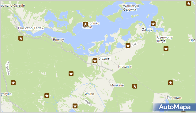 mapa Bryzgiel, Bryzgiel na mapie Targeo