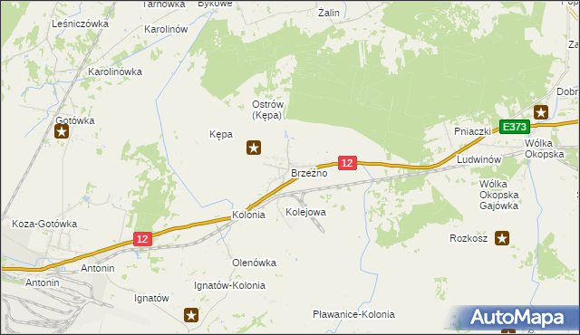 mapa Brzeźno gmina Dorohusk, Brzeźno gmina Dorohusk na mapie Targeo