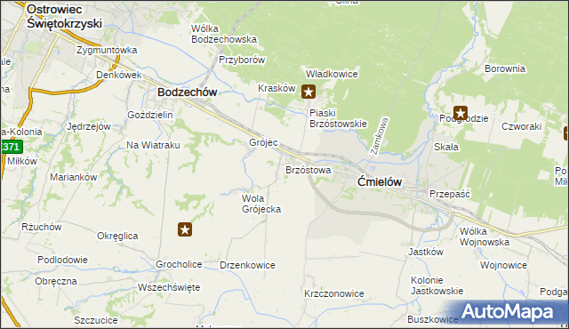 mapa Brzóstowa, Brzóstowa na mapie Targeo