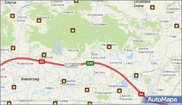 mapa Budy Łańcuckie, Budy Łańcuckie na mapie Targeo