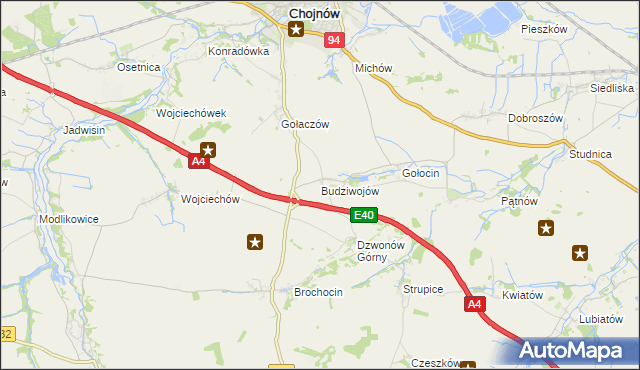 mapa Budziwojów, Budziwojów na mapie Targeo