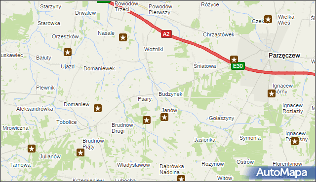 mapa Budzynek, Budzynek na mapie Targeo