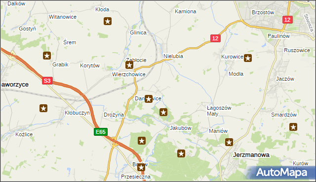 mapa Bukwica gmina Żukowice, Bukwica gmina Żukowice na mapie Targeo