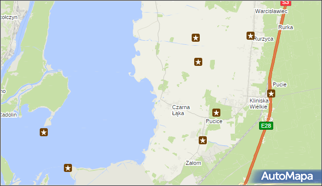 mapa Bystra gmina Goleniów, Bystra gmina Goleniów na mapie Targeo