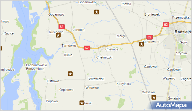 mapa Chełmiczki, Chełmiczki na mapie Targeo