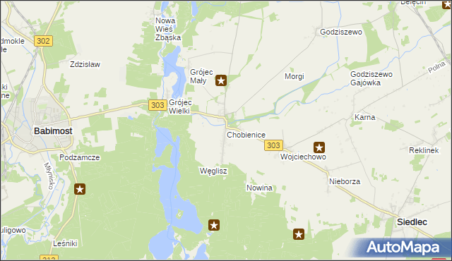 mapa Chobienice, Chobienice na mapie Targeo