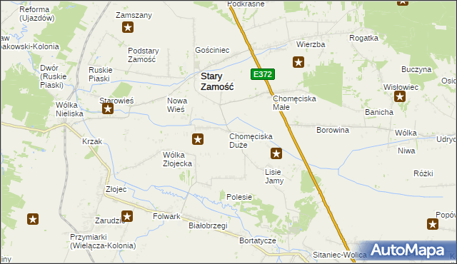 mapa Chomęciska Duże, Chomęciska Duże na mapie Targeo