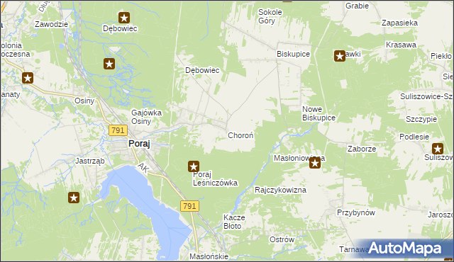 mapa Choroń, Choroń na mapie Targeo