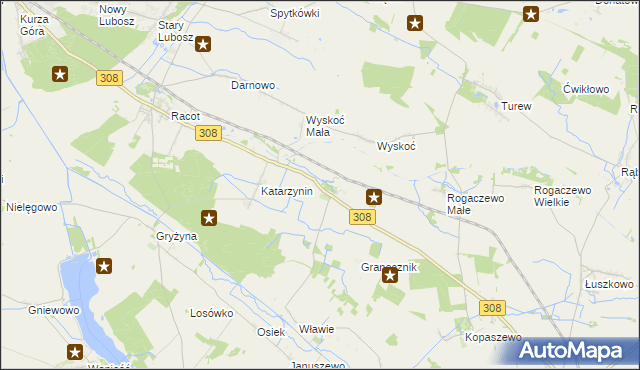 mapa Choryń, Choryń na mapie Targeo