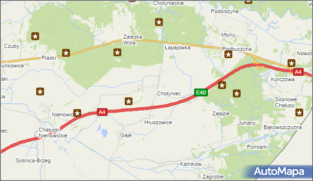 mapa Chotyniec, Chotyniec na mapie Targeo