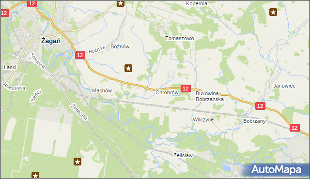 mapa Chrobrów, Chrobrów na mapie Targeo