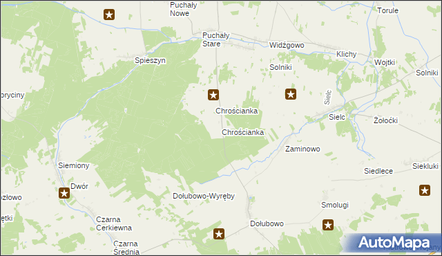 mapa Chrościanka, Chrościanka na mapie Targeo