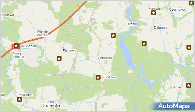 mapa Chruściel, Chruściel na mapie Targeo