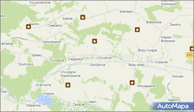 mapa Chruślina, Chruślina na mapie Targeo