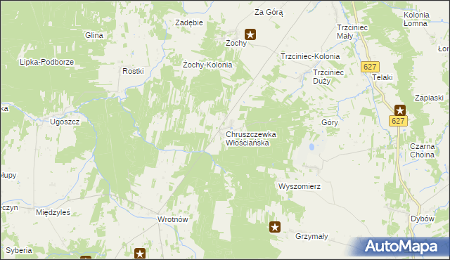 mapa Chruszczewka Włościańska, Chruszczewka Włościańska na mapie Targeo