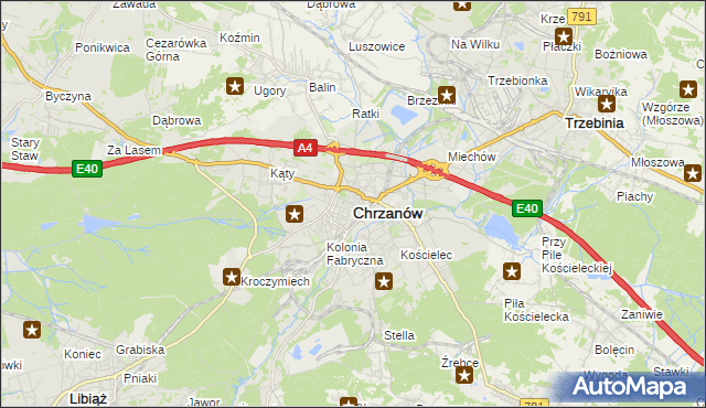 mapa Chrzanów, Chrzanów na mapie Targeo