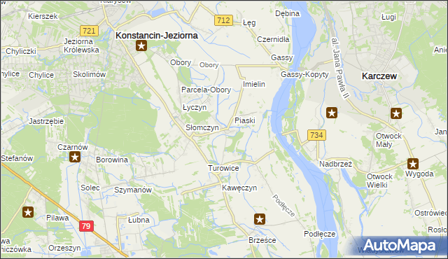 mapa Cieciszew, Cieciszew na mapie Targeo