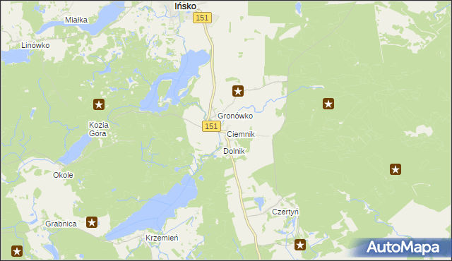 mapa Ciemnik, Ciemnik na mapie Targeo