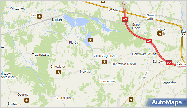 mapa Cisie-Zagrudzie, Cisie-Zagrudzie na mapie Targeo