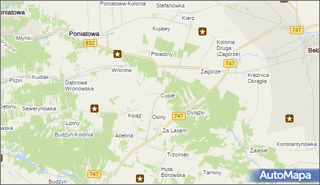 mapa Cuple, Cuple na mapie Targeo