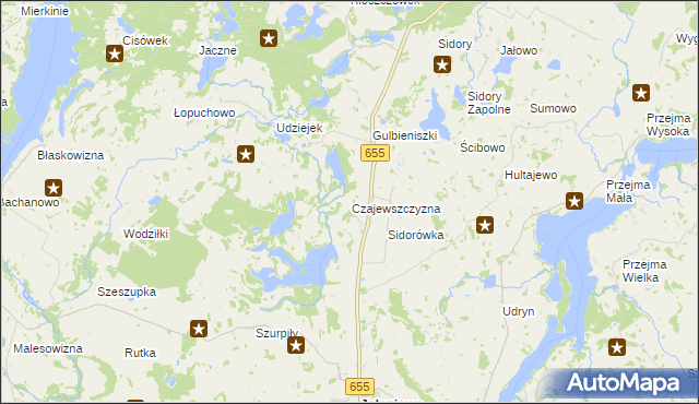 mapa Czajewszczyzna, Czajewszczyzna na mapie Targeo