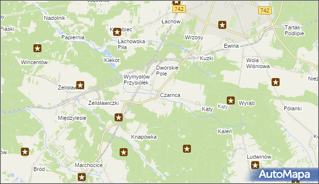 mapa Czarnca, Czarnca na mapie Targeo