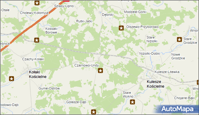 mapa Czarnowo-Biki, Czarnowo-Biki na mapie Targeo