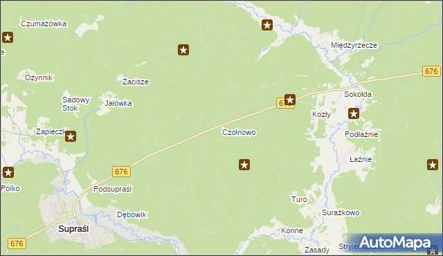 mapa Czołnowo, Czołnowo na mapie Targeo