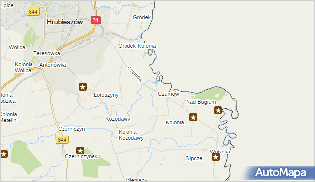 mapa Czumów, Czumów na mapie Targeo