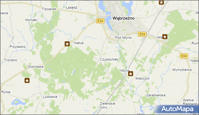 mapa Czystochleb, Czystochleb na mapie Targeo