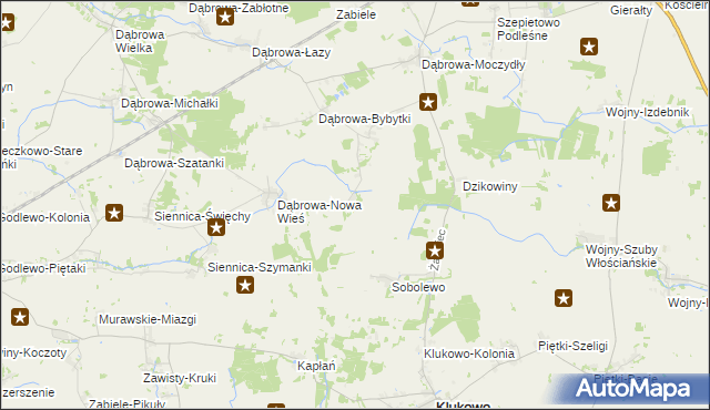 mapa Dąbrowa-Tworki, Dąbrowa-Tworki na mapie Targeo
