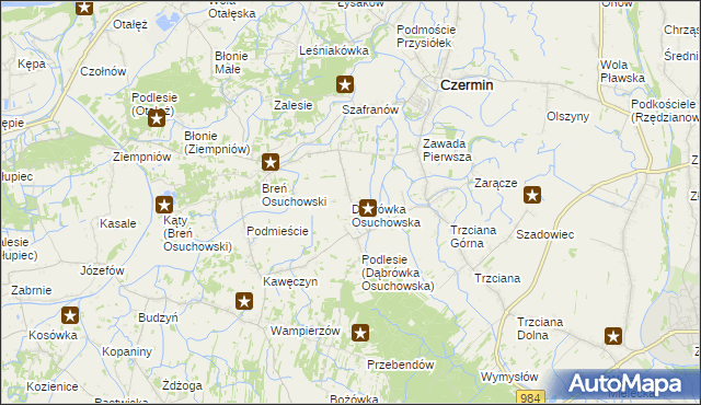 mapa Dąbrówka Osuchowska, Dąbrówka Osuchowska na mapie Targeo