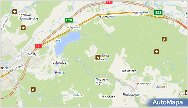 mapa Dąbrówka Wielka gmina Łęczyce, Dąbrówka Wielka gmina Łęczyce na mapie Targeo