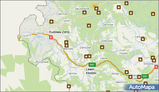 mapa Dańczów, Dańczów na mapie Targeo