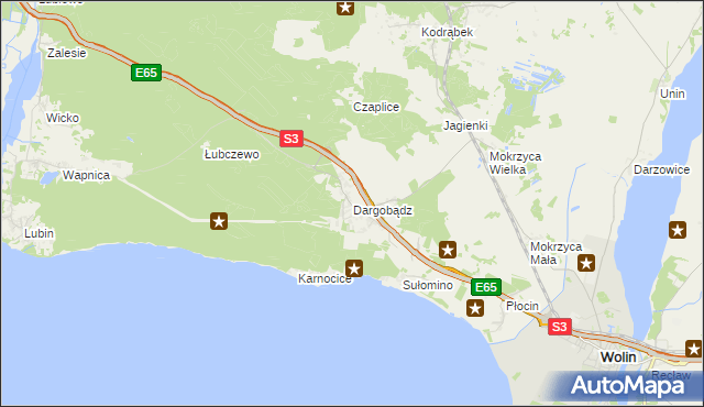 mapa Dargobądz, Dargobądz na mapie Targeo