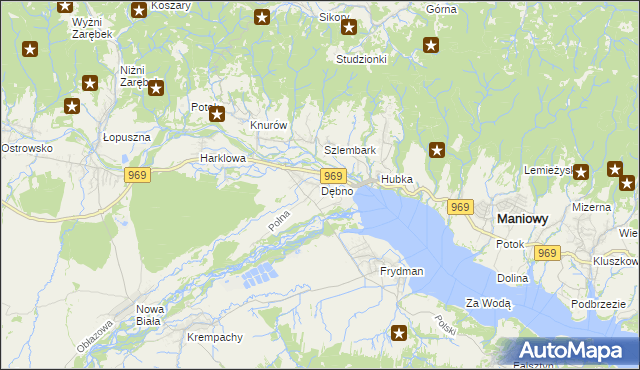 mapa Dębno gmina Nowy Targ, Dębno gmina Nowy Targ na mapie Targeo