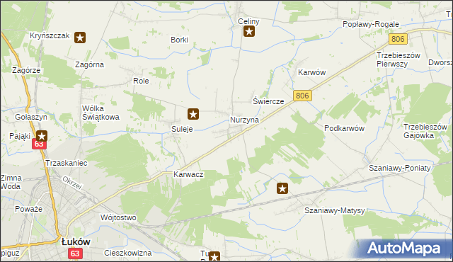 mapa Dębowica gmina Trzebieszów, Dębowica gmina Trzebieszów na mapie Targeo