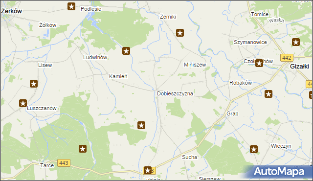 mapa Dobieszczyzna, Dobieszczyzna na mapie Targeo