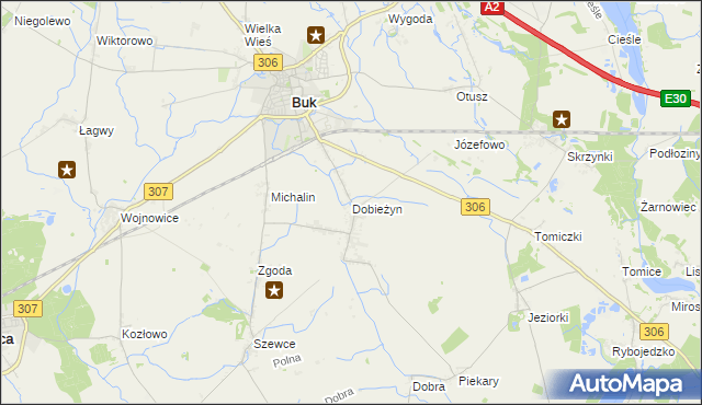 mapa Dobieżyn, Dobieżyn na mapie Targeo