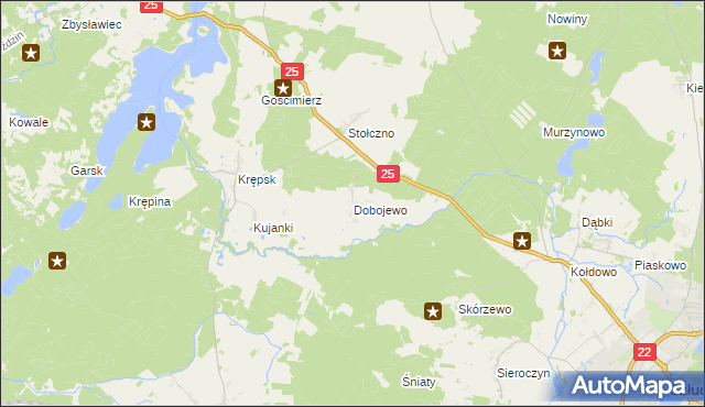 mapa Dobojewo, Dobojewo na mapie Targeo