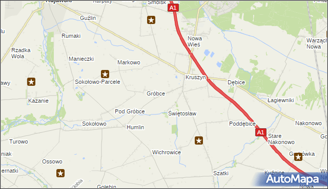 mapa Dobra Wola gmina Włocławek, Dobra Wola gmina Włocławek na mapie Targeo