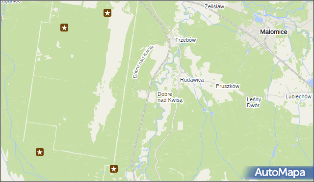 mapa Dobre nad Kwisą, Dobre nad Kwisą na mapie Targeo