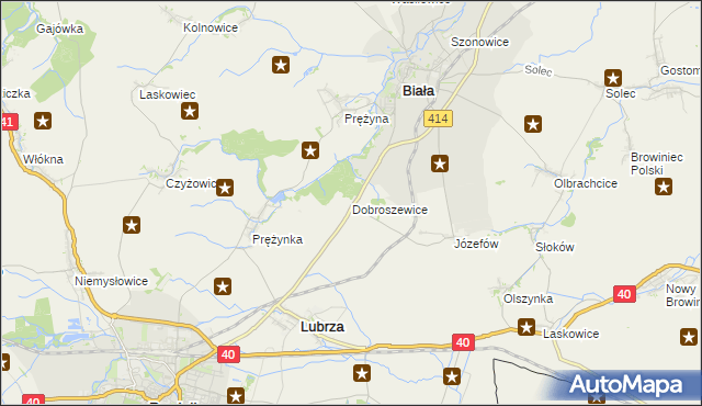 mapa Dobroszewice, Dobroszewice na mapie Targeo